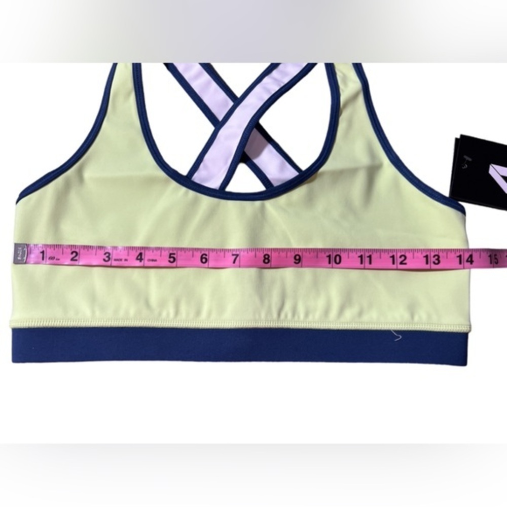 FourLaps Infinity Sports Bra athletic workout activewear lime green size medium - Picture 8 of 9